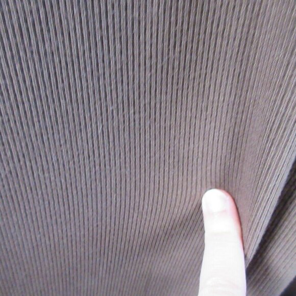 Skims Long Sleeve Maxi Dress 2X Brown Ribbed Modal Scoop Neck Soft Lounge 492 - Picture 8 of 14